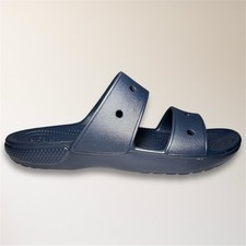 Crocs Classic Slide Sandals Navy Blue Iconic Comfort Mens 10 Casual Travel