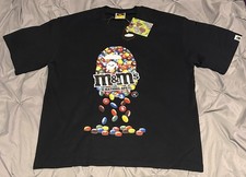 A Bathing Ape x M&Ms Mens Black T-Shirt, Size...