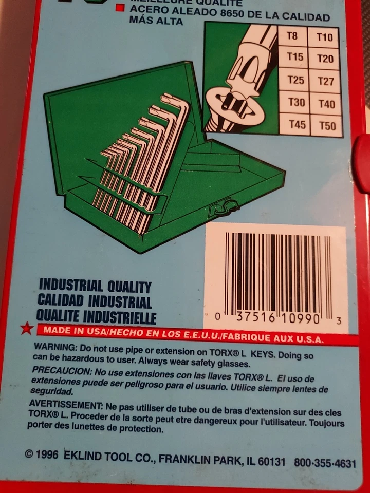 Torx L 10 Key Set, New, No.10990 - Image 4 of 4