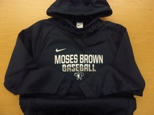 Nike Moses Brown Prep School Baseball Rhode Island Dri-Fit Hoodie Navy Mens L