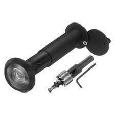 Door Pebble Suitable for 2-3/5'' to 4-1/8'' Doors, Matte Black