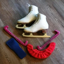 Harlick Women's 6 1/2 C High Tester Skates Wilson Sheffield Four Aces Blades