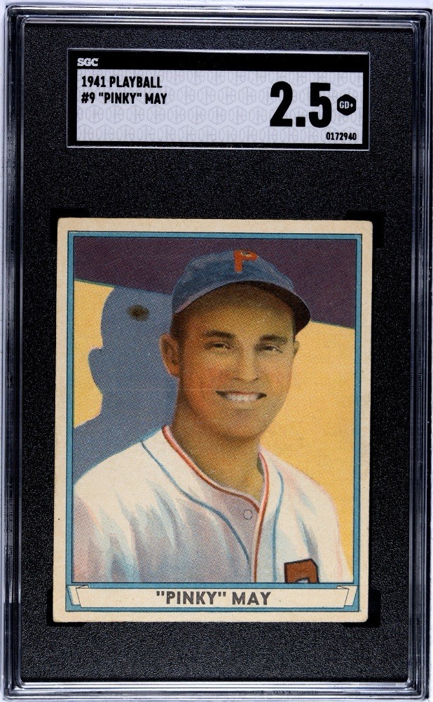 1941 Play Ball Pinky May SGC 2.5 #9 Philadelphia Phillies