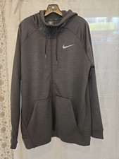 195- Nike Men's Dri-Fit Zip-Up Jacket size Large Soft Black Gray