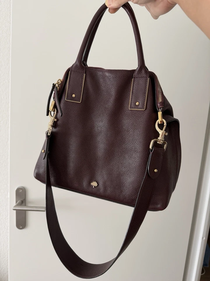 Sac À Main Mulberry Alice Cuir Bordeaux Très Bon État - Photo 1/4