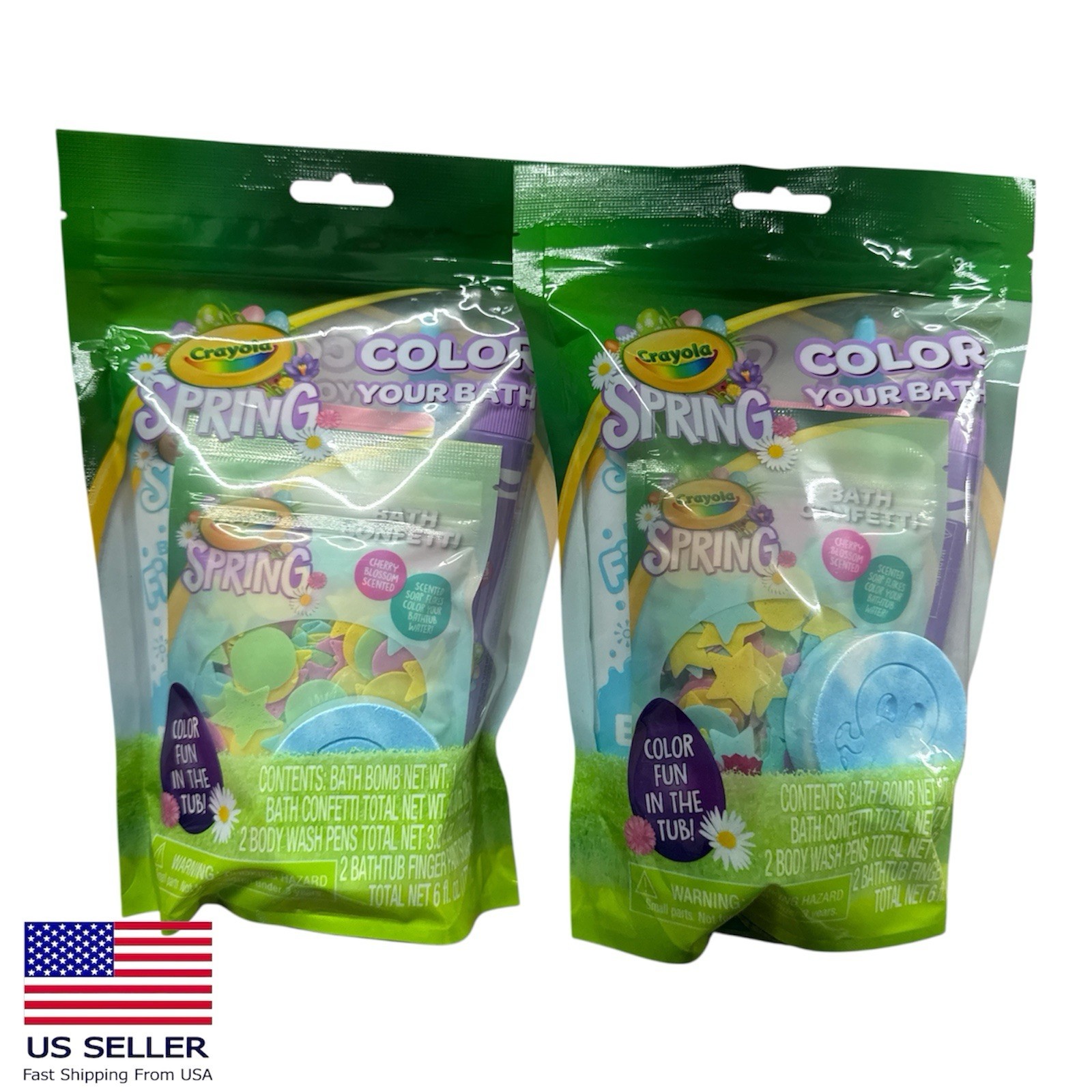 CRAYOLA Spring KIDS' "Color Your Bath" Set (Bomb, Confetti, 