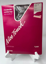 Vintage Sears Nice Touch Moderate Control Top Pantyhose Size B Wine