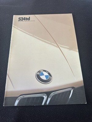 1986 BMW 5 Series 534td E28 US Detailed Brochure 524 Diesel Sales Catalog