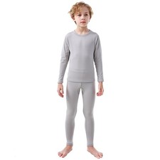 Thermal Underwear Set for Boys Long Johns Fleece Lined Set Kids Ultra Soft Ba...