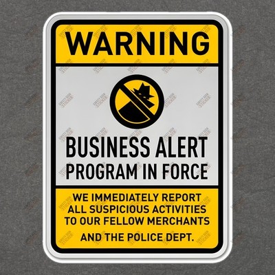 Warning Sign Business Alert Program in Force Safety Compliance #366960
