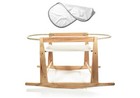 Moses Basket Stand - Wooden Rocking Moses Basket Stand for Baby Bassinets