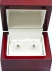 BRAND NEW SOLID 14k WHITE GOLD .25 CTW DIAMOND STUD EARRINGS w/ PRESENTATION BOX