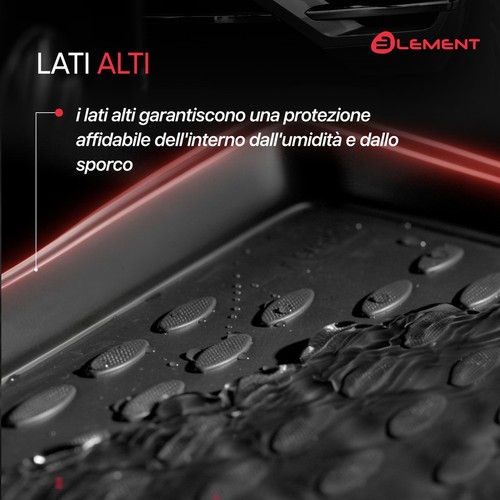 Tappetini in gomma 3D premium su misura per NISSAN Qashqai 2013-2020 4 pez. - Picture 7 of 9