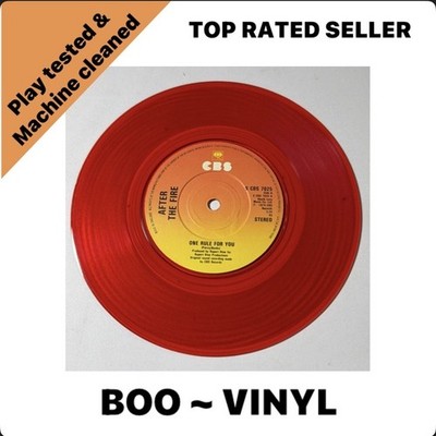 After The Fire - One Rule For You  7'', Single Red Vinyl EX / M