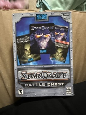 StarCraft Battle Chest PC Game Vintage Blizzard  W/GUIDES