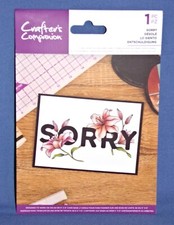 Sorry Floral Photopolymer Clear Stamp 1pc Crafters Companion All New Free Ship