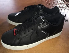 Mens AND1 Courtside Low Top Lace-Up Black Memory Foam Comfort Shoes Sz 8.5 BNWT