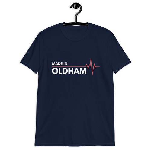 Made In Oldham UK United Kingdom Place Of Birth Classic Fit T-Shirt - Picture 3 of 3