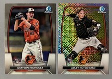 2- 2023 Bowman Chrome Adley Rutschman Mojo Refractor, Grayson Rodriguez RC
