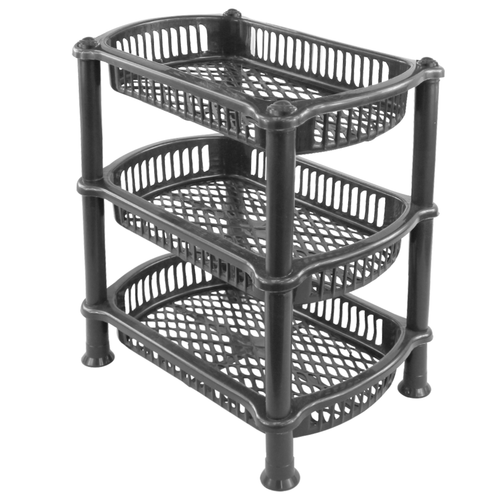 Kitchen 3/4 Tier Food Veg Storage Caddy Rack Organise Fruit Trolley Basket Stand - Picture 7 of 12