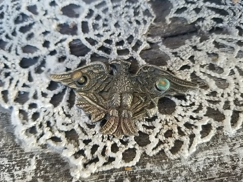 Vintage Army Military E Pluribus Unum American Eagle Badge Emblem Metal WwII - Picture 2 of 5