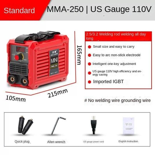 Dual Voltage Inverter Pulling Arc Welding Machine MMA-250 U.S. 110V/220V - Picture 7 of 20