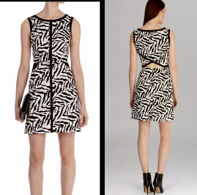 zebra print shift dress