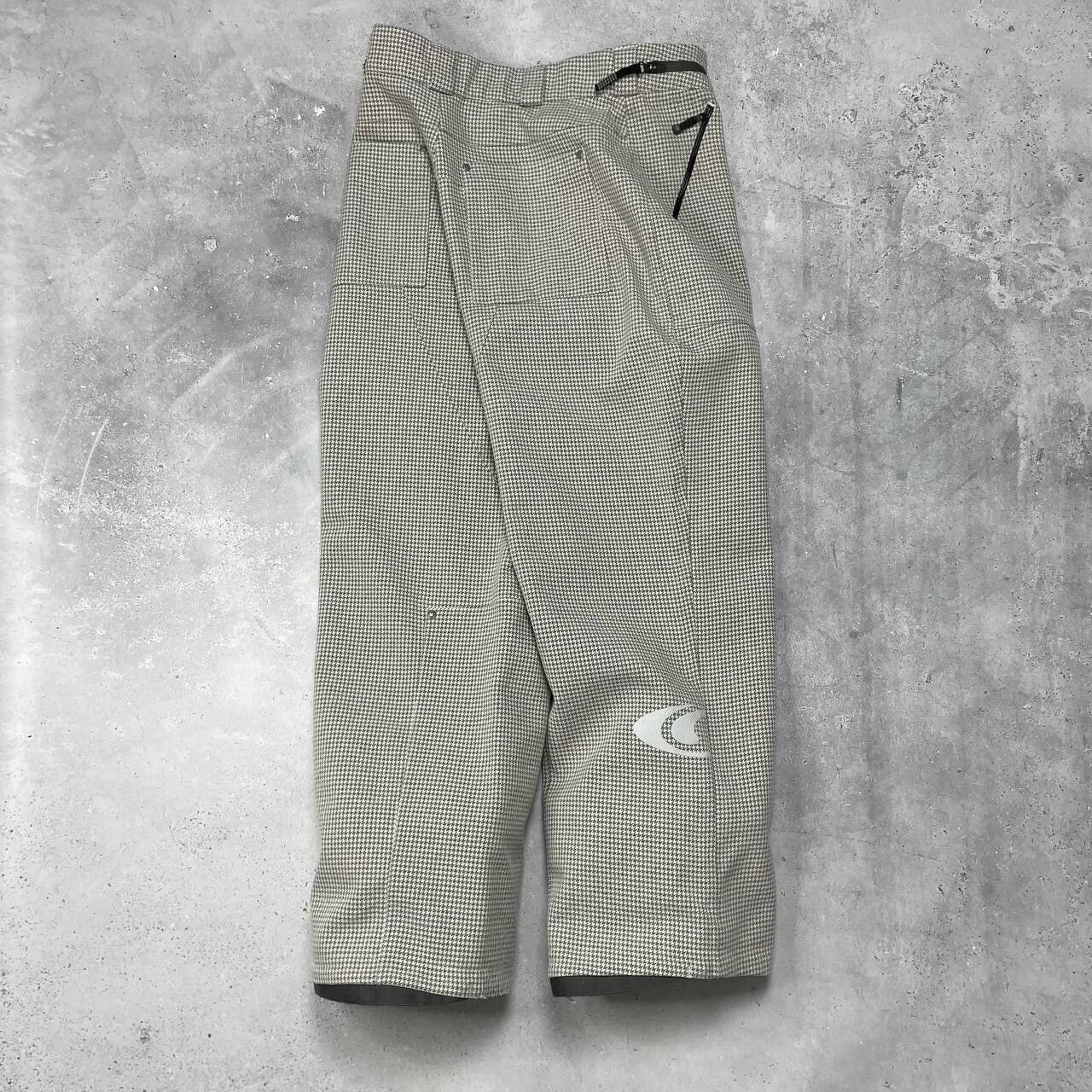 Pantalone Salomon snowboard sci pied de poule grigio beige vintage anni 2000 taglia M