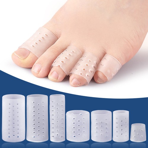 Silicone Toe Caps Breathable Big Toe Protector Prevents Blisters Size Large 2pc~ - Picture 2 of 26