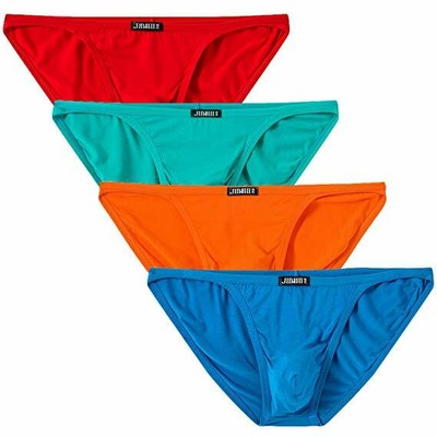 4er Pack Herren Slips Unterwäsche Unterhosen Basic Retro Jockstrap Mini Briefs