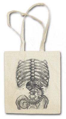 XENOMORPH ALIEN II STOFFTASCHE Ripley Nostromo Weyland Fan Face Hugger Yutani