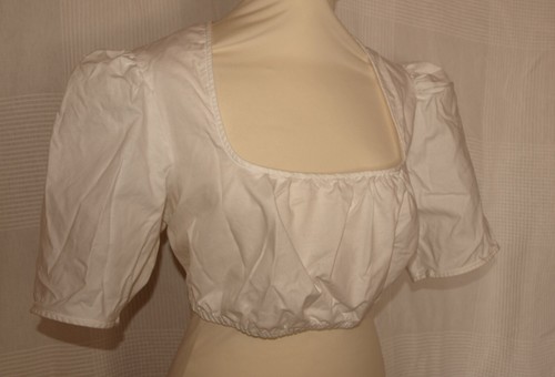 H316 - h. moser Damen Dirndl Bluse - Gr. 48 - weiß - Bild 2 von 7