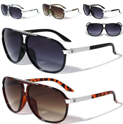 KHAN DESIGNER SONNENBRILLE HERREN DAMEN RETRO VINTAGE PILOT LARGE BIG UV400