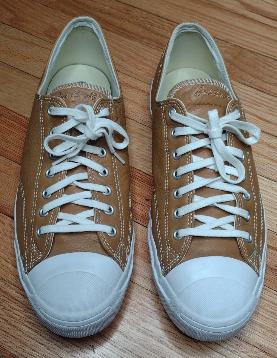 Converse Jack Purcell Men s TAN Leather Low Top Shoe Sneaker