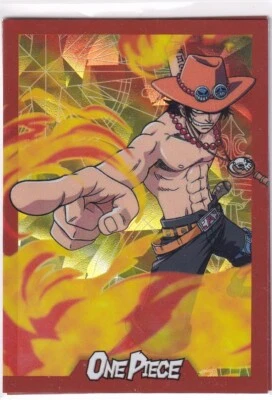 Tarjeta Panini One Piece 25th Anniversary Nº 52 Ace Rainbow Parallel