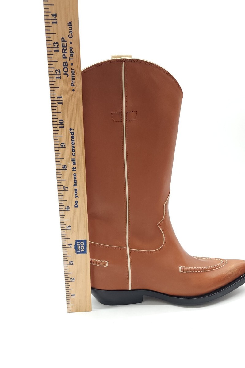 Chloe Nellie Texan Boot Brown Leather Western Cowboy Boot
