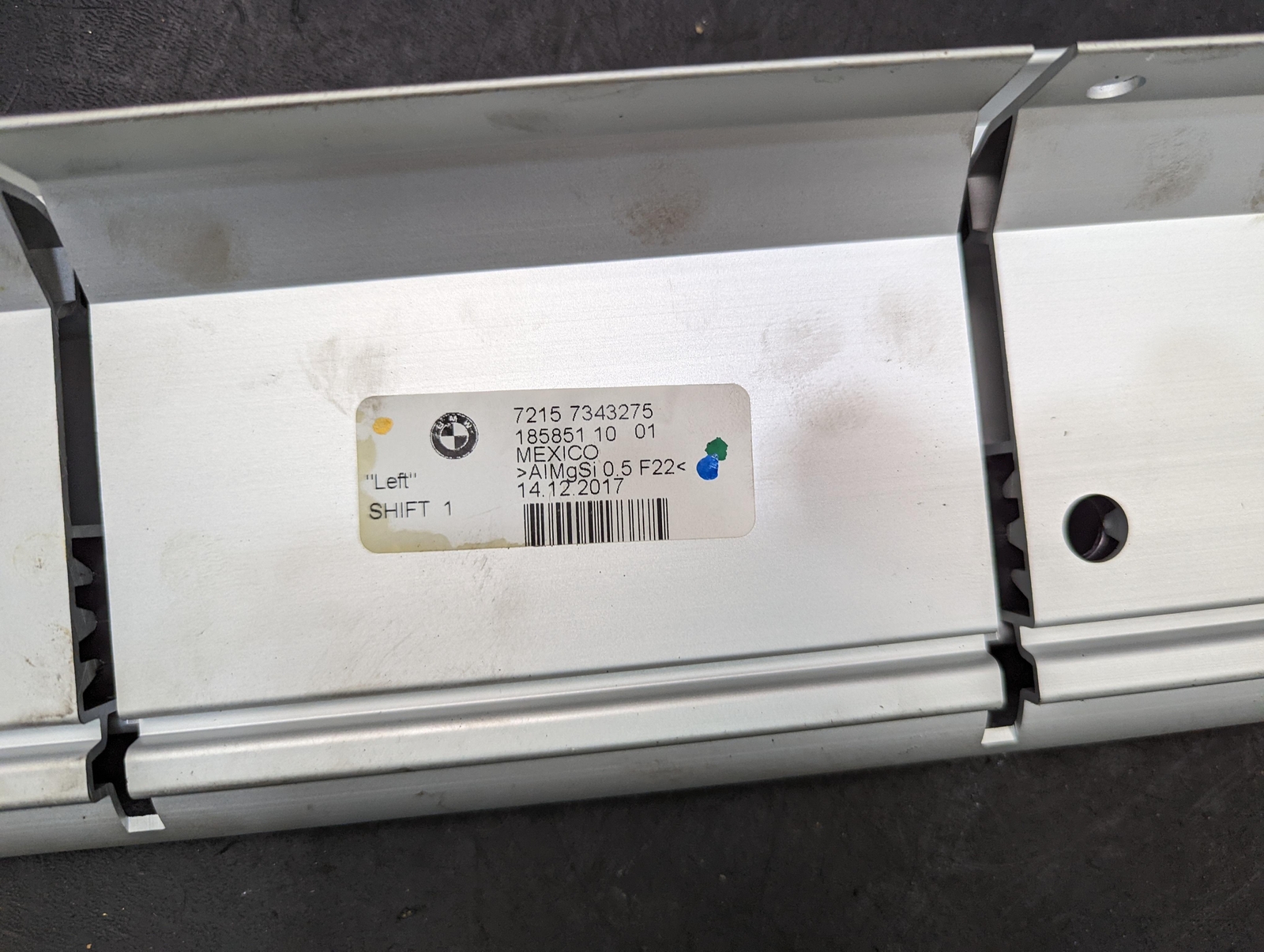 Rear Trunk Left Lashing Rail 2018 BMW X6 72157343275 2015 2016 