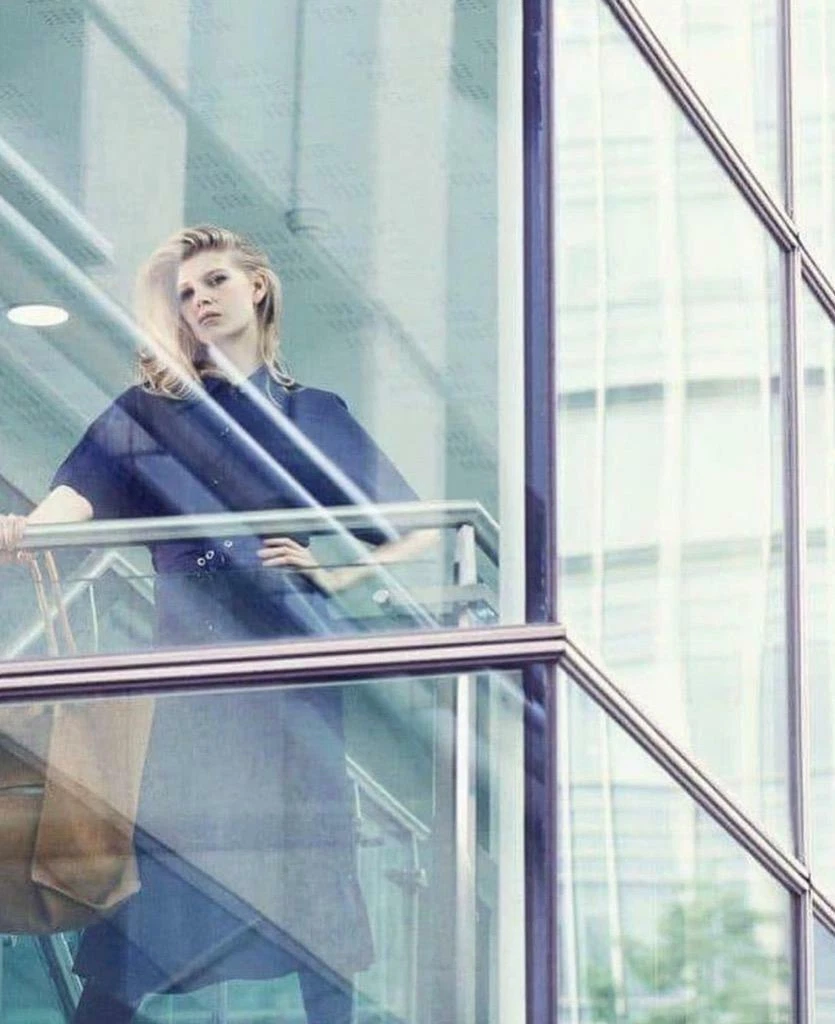 CELINE Lineare Jacquard Camicia Abito Navy Inverno '17 Oldine Celine Phoeb Ph