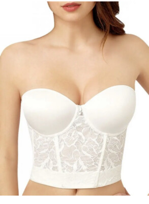NEW W TAG Le Mystere Sensuelle Bustier Bra 36C Pearl