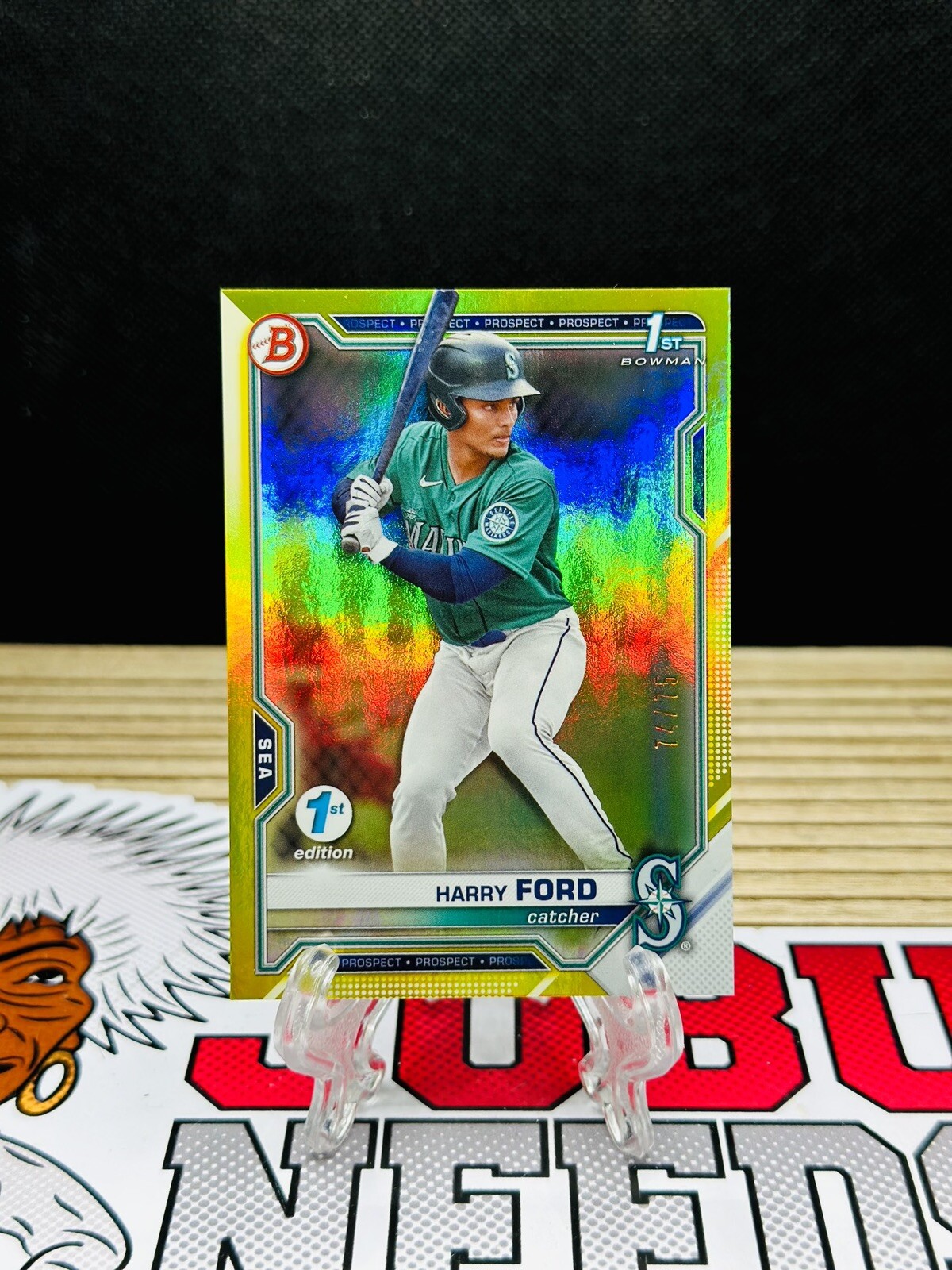 PSA 9 Harry Ford 2021 Bowman 1st Edition Yellow Foil 1st Bowman #/75 #BD-1 RC