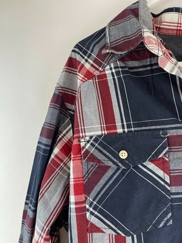 Eighty Eight Shirt Men's Size XL Black Red Plaid Two Front Pockets Button Up - Picture 3 of 6