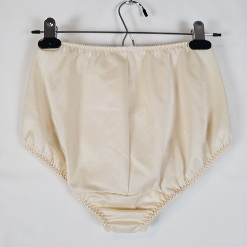 Vintage Olga Slip Höschen Large Second Skin Spitze Overlay beige hoher Bund 40010 - Bild 9 von 11