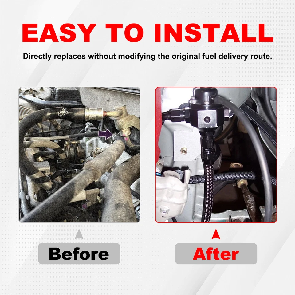 不锈钢燃料进料线和橡胶回流适用于本田思域轿车 4 门 96-00 — 第 4/4 张图片