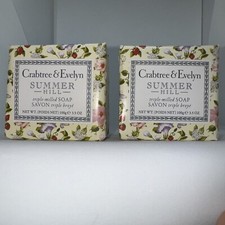 2 X Crabtree Evelyn Summer Hill Triple Milled Soap 3.5 oz/100G NIB
