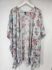 Womens Forever 21 Blue Floral Cardigan Size M Lightweight