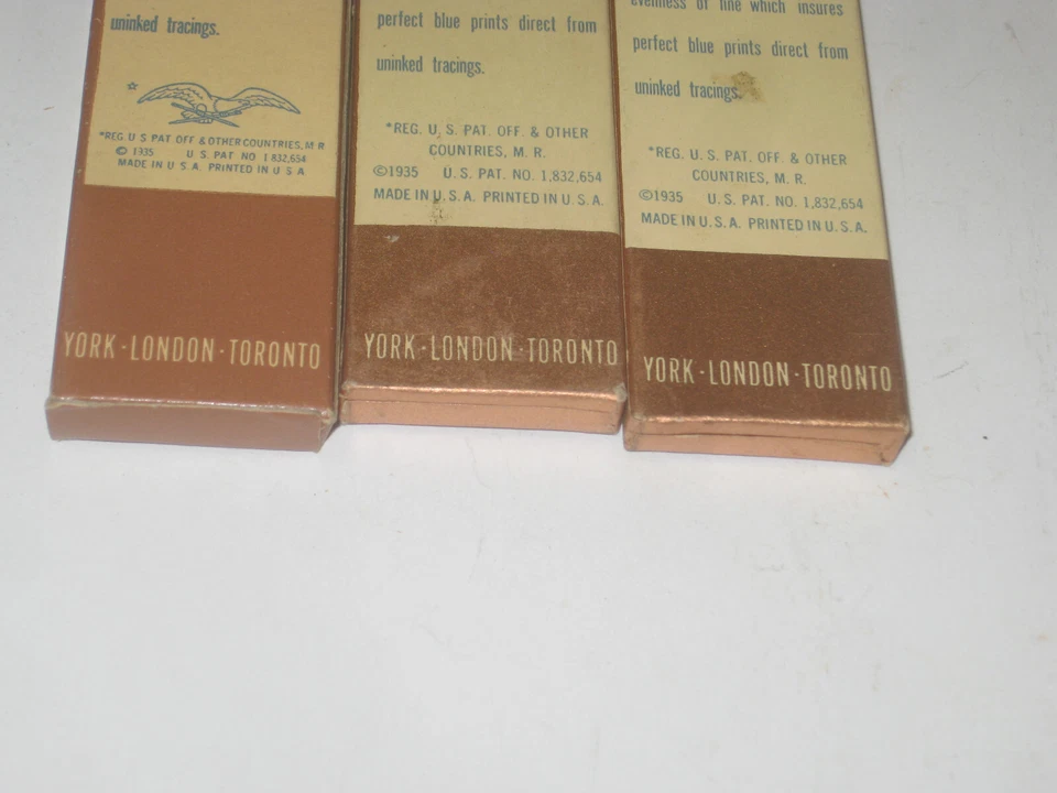 Lote De Colección De 3 Águila Turquesa H,HB,F Dibujo Plomo Nº 2375 USA NOS Foto 4 de 4