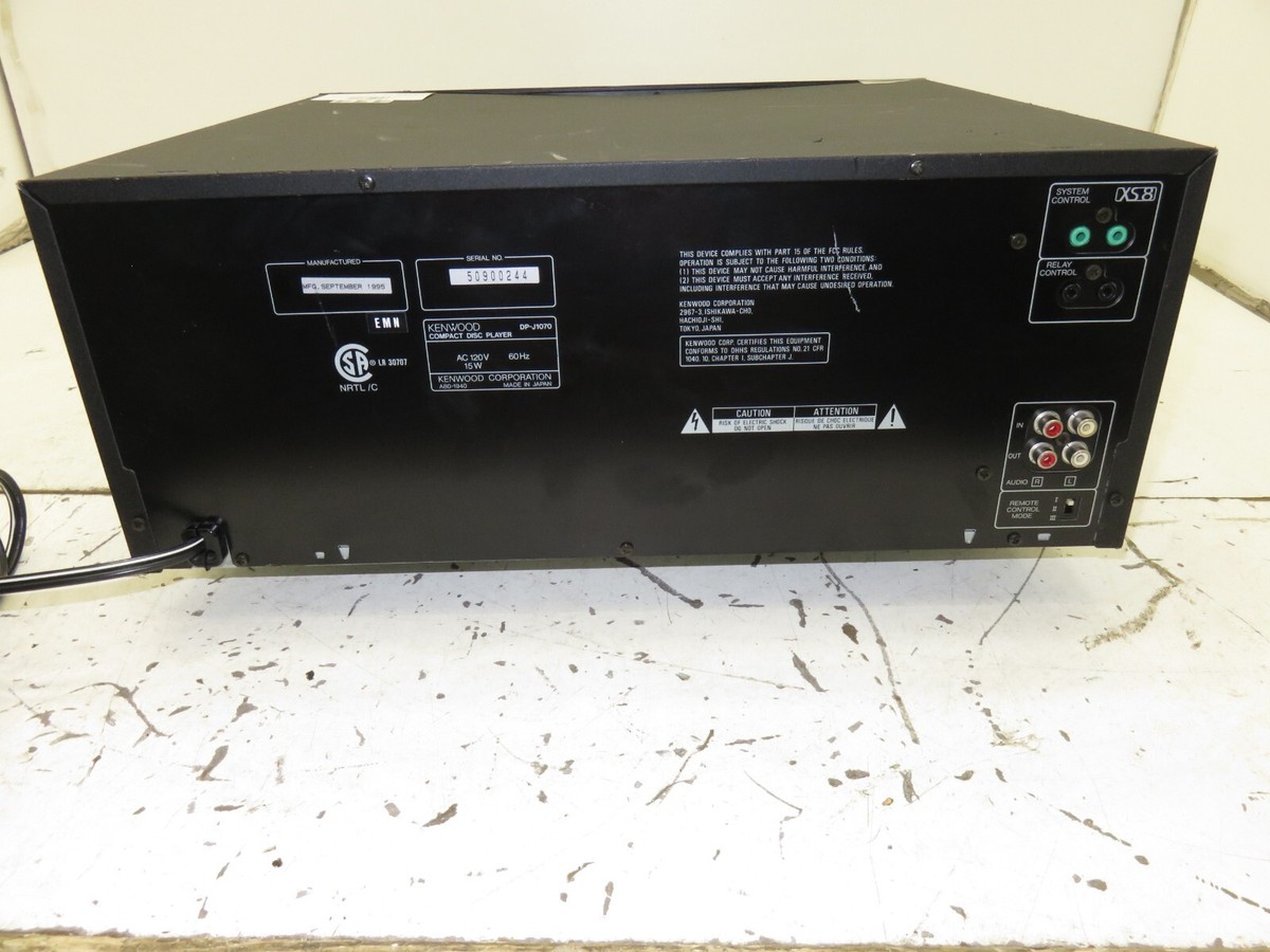 Kenwood DP-J1070 100 Disc CD Player Changer - Parts/Repair | eBay