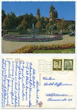 26673-Munich-Courtyard Garden-Postcard, expired 1.8.1963