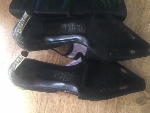 UNIQUE Maud Frizon Paris FISH SCALE LEATHER shoes EU40 and matching bag - Picture 6 of 11
