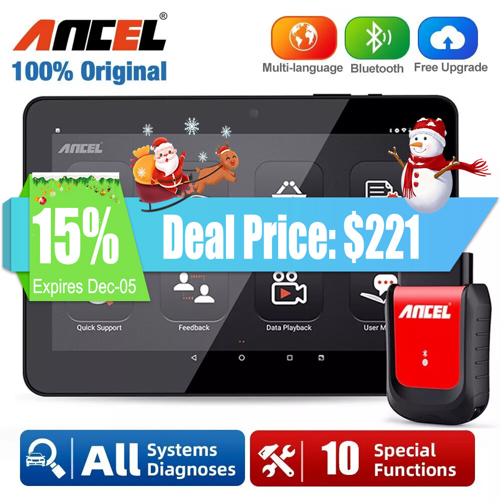 Ancel X6 Bidirectional OBDII Scanner ABS DPF Oil SRS Auto Diagnostic Tool Tablet-image